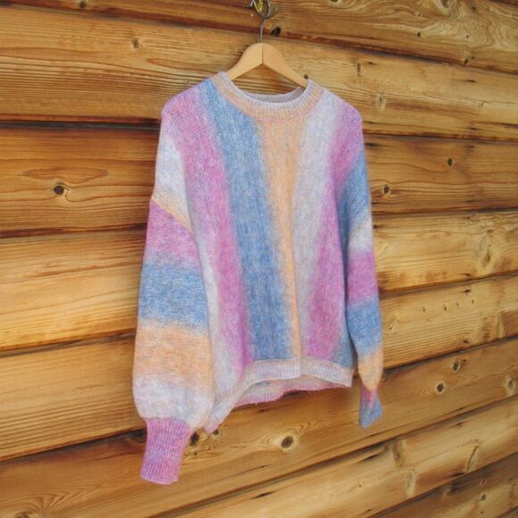 Colorful Angora Blend Sweater - Picture 2 of 7